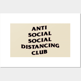 Anti Social Social Distancing Club (Black and Pink) Posters and Art